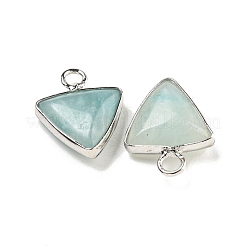 Breloques triangle amazonite fleur naturelle&nbsp;G-K338-24P