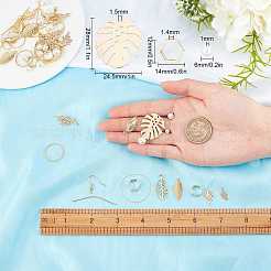DIY-Sets zum Basteln von Ohrhängern mit Blättern und Perlen&nbsp;DIY-SC0016-50