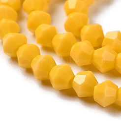 Hebras opacas de perlas de vidrio de imitación de jade de color sólido&nbsp;GLAA-F029-P4mm-04
