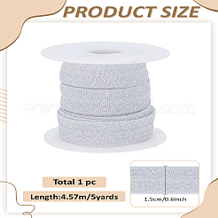 5 Yards funkelndes elastisches Nylonband in Gold und Silber&nbsp;NWIR-LP0001-04