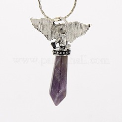 Natürlichen Amethyst Edelsteinanhänger&nbsp;G-J063-03AS