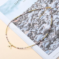 Collares de cuentas y conjuntos de collares con colgante&nbsp;NJEW-JN03076-01