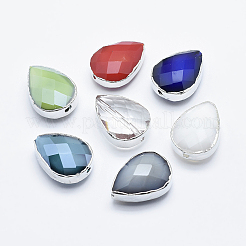 Cuentas de vidrio facetadas&nbsp;GLAA-F071-14x10mm
