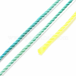 5 rouleaux de cordons en polyester teints par segments à 12 épaisseurs&nbsp;WCOR-P001-01B-018