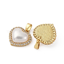 Pendentifs avec zircon cubiques à micro-pavés en laiton&nbsp;KK-P308-15G