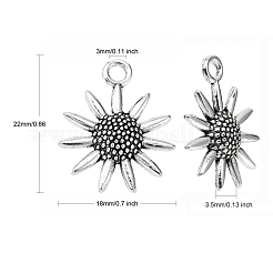 Piombo e cadmio! stile tibetano ciondolo girasole&nbsp;X-LF8977Y