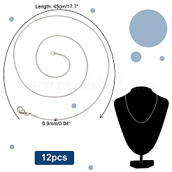 Ensemble de colliers à chaîne serpent en acier inoxydable 304 pour hommes et femmes&nbsp;STAS-PH0001-28P