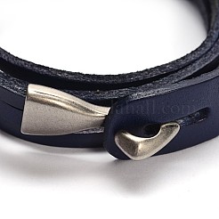 3-Loop-Rindleder-Verpackungsarmbänder&nbsp;BJEW-F173-05