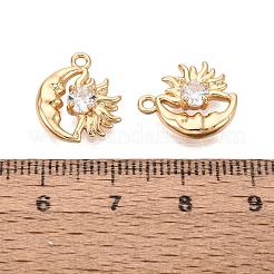 Messing micro pave klar zirkonia charme&nbsp;KK-N288-06G