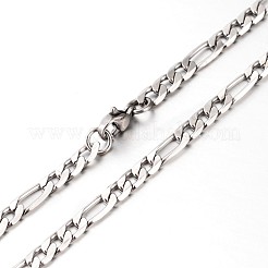 Ensembles de bijoux en acier inoxydable 304 résistant au ternissement avec chaînes Figaro&nbsp;SJEW-O030-01