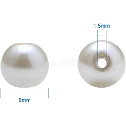 Umweltfreundliche runde Perlen aus gefärbtem Glasperlen&nbsp;HY-BC0001-8mm-RB011