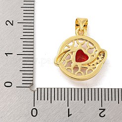 Gestell Messing micro ebnen Zirkonia Anhänger&nbsp;KK-G513-23A-01G