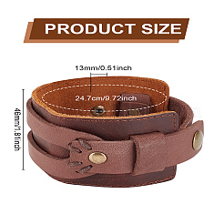 1 Stück PU-Lederarmband im Punk-Stil für Männer&nbsp;BJEW-LP0001-19