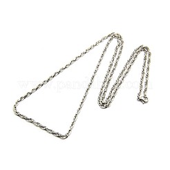 Modische 304 Edelstahl Seil Kette Halskette machen&nbsp;STAS-A028-N039-L