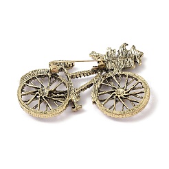 Broches de vélo de fleur de strass d'alliage&nbsp;LS-JEWB-S023-05A