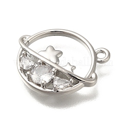 Porte micro ouvrent pendentifs zircone cubique en laiton de placage&nbsp;KK-M014-09P