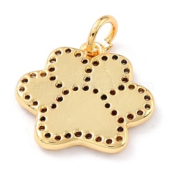 Véritables breloques en zircon cubique micro pavé en laiton plaqué 18k or véritable&nbsp;ZIRC-L100-085G-07