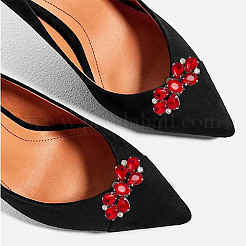 4 pièce de décoration de chaussures en strass en verre à 2 styles&nbsp;AJEW-AR0001-79A