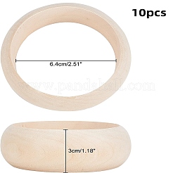 Bracelets en bois naturel non finis&nbsp;BJEW-WH0015-01