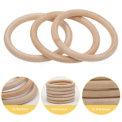 Anelli per tende in legno schima&nbsp;FIND-WH0002-60B
