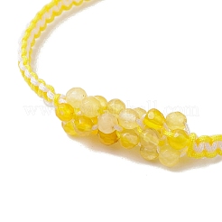 Pulseras trenzadas de cuentas de ágata natural teñida&nbsp;BJEW-MZ00253-04