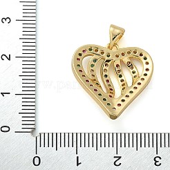 Pendentifs avec zircon cubiques à micro-pavés en laiton&nbsp;KK-M319-23G-03