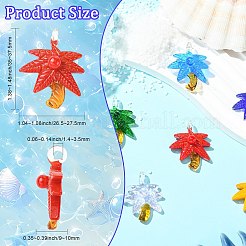 6pcs 6 Farben transparente Glasanhänger&nbsp;GLAA-CJ0002-82