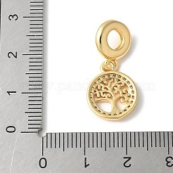 Messing mikro pflastern kubik zirkonia europäisch baumeln charme&nbsp;ZIRC-I071-18G
