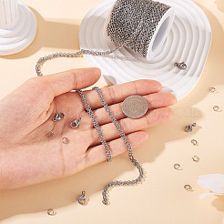 DIY-Kits zur Herstellung von Ankerkettenarmbändern/Halsketten aus Edelstahl 304&nbsp;DIY-TA0011-27A