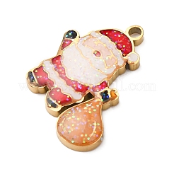 Pendentifs de Noël en acier inoxydable 304 émaillé&nbsp;STAS-B112-02G-02