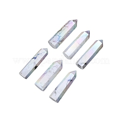 Tour de pointe galvanoplastie baguettes en pierre de guérison howlite naturelle&nbsp;PW-WG41958-01