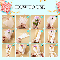 20 feuilles d'emballage en plastique pour bouquets de fleurs en feuille d'or&nbsp;DIY-TAC0025-13A