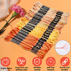 20 Knäuel 4 Farben 6-lagiges Polyester-Stickgarn&nbsp;OCOR-CY0004-38B