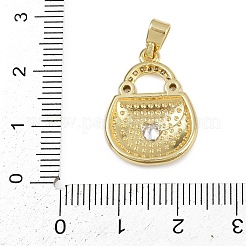 Messing micro pave klare zirkonia anhänger&nbsp;KK-D409-14G