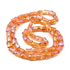 Ab couleur plaqué perles de verre transparent brins&nbsp;EGLA-P051-06A-A04