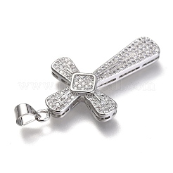 Messing micro pave klare zirkonia anhänger&nbsp;ZIRC-O038-03P