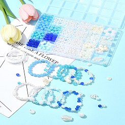 DIY-Sets zur Schmuckherstellung aus runden Kunstperlen aus Acryl und ABS-Kunststoff&nbsp;DIY-FS0007-41