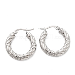 Creolen mit Twist-Ring aus Edelstahl 304&nbsp;EJEW-Z146-01P-04