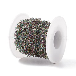 Ionenplattierung (IP) Regenbogenfarbene Rolo-Ketten aus Edelstahl 304&nbsp;CHS-B001-03M