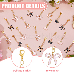 30 pendentif décoratif en alliage émaillé avec nœud papillon&nbsp;HJEW-HS00101