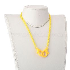 Collares personalizados de cadena de cable de plástico abs&nbsp;NJEW-JN02996-M