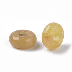 Natürliche Topas Jade europäischen Perlen&nbsp;G-Q503-15