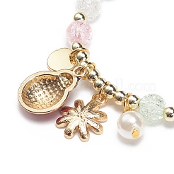 Set di braccialetti elasticizzati con perline rotonde in acrilico stile 8 pz&nbsp;BJEW-JB08983