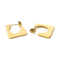 Pendientes rectangulares de acero inoxidable 304 con revestimiento iónico (IP)&nbsp;EJEW-A089-02G