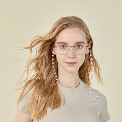Brillenband mit Ketten aus Strass und Perlen aus Legierung&nbsp;AJEW-WH0609-307KCG