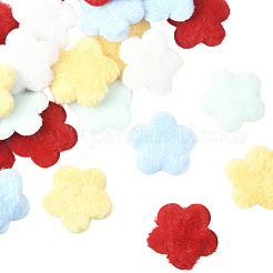 50 Stück 5 Farben einseitige Wollfaser-Cabochons&nbsp;FIND-SC0020-33