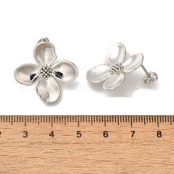 Ohrstecker aus Messing mit Blumenmuster&nbsp;EJEW-H016-26P