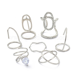 7 Stück Aluminium Fingernagelringe&nbsp;RJEW-D114-01P