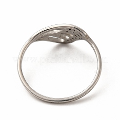 Anello da dito a forma di farfalla con ala scavata in acciaio inossidabile 201 anti-ossidazione per donna&nbsp;LS-RJEW-K239-13P