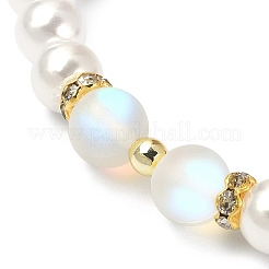 Ensemble de bracelets extensibles en pierre de lune synthétique&nbsp;BJEW-JB09507